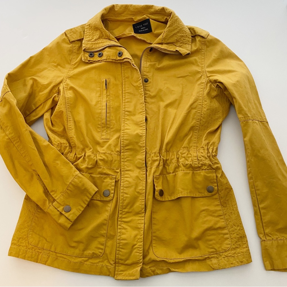Mustard yellow zip up jacket
